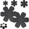 Juego de 6 protectores de sartén para apilar, 3 tamaños, 15/20/26 cm, separadores de fieltro negro