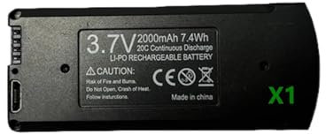 3.7V 2000mAh Drone Battery Compatible For V168 Pro Max(As shown 1)