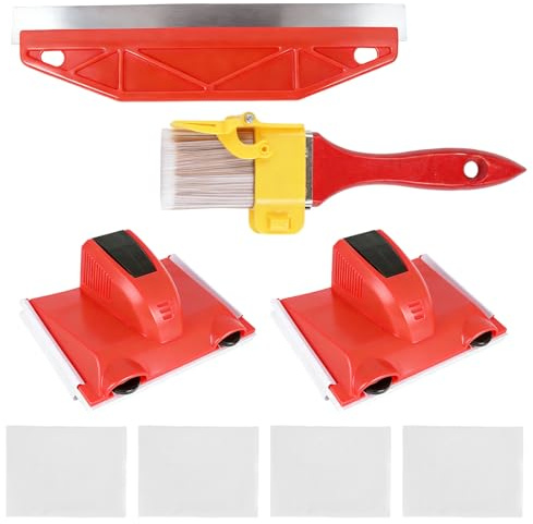 teng hong hui 6 PCS Paint Edger Tool Set Cutting in Tools for Painting | with Replacement Pad Painting Edger Brush Tools Paint Edge Pad Paint Shield Edging Brush Painting Pads for Walls and Ceilings