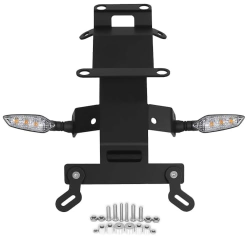 XSR 700 Tail Tidy Fender Eliminator Motorcycle License Plate Holder Mount Bracket with LED Number Plate Light & LED Turn Signal Lights Compatible with XSR700 2015-2026 Clear
