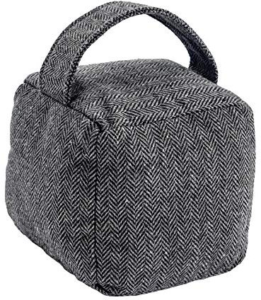 Nicola Spring Fischgrätenentürstopp - 16 X 16cm - Grau