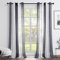 Topfinel Tende per Interni Soggiorno Camera da Letto Cameretta Bimbo Voile Semitrasparenti Righe Con Occhielli Strisce Decorativi Per Tenda Finestra Balcone Casa 2 Pannelli 140x260cm Grigio