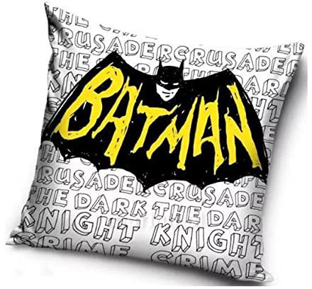 Batman Kissenbezug, Mikrofaser, grau, 40 x 20 cm (Lot de 1)