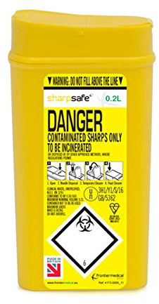 CLICK MEDICAL SHARPS BIN 0.2LTR