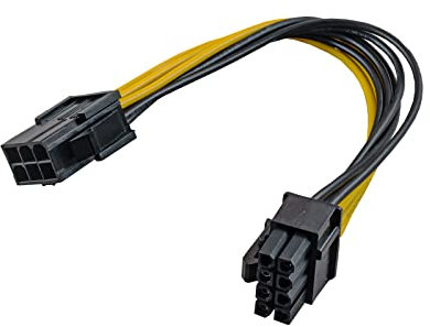 AKYGA AK-CA-07 PCI-E 6 pin Stecker auf PCI-E 8 pin Buchse Adapter Kabel 20cm