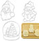 Weihnachtsmann Ausstecher | Weihnachtsmann | Ausstechformen und Schneekugel, antihaftbeschichtet, wiederverwendbar