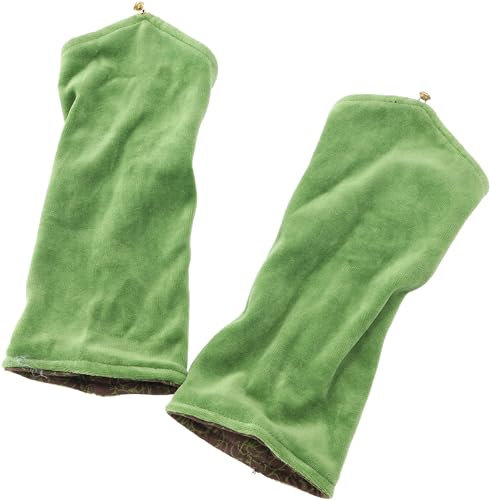GURU SHOP Handstulpen aus Samtstoff, Wendestulpen, Pulswärmer - Lemon/cappuccino, Herren/Damen, Baumwolle