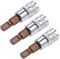 sourcing map 3 Pcs 1/4 Drive x 5mm Hex Bit Socket, Standard Metric, S2 & Cr-V Steel