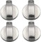 AKAMAS bouton de cuisinière, bouton de cuisinière, bouton de commande de la cuisinière à gaz, adaptateur de verrouillage de la cuisinière, commutateur de bouton de four 6mm argent universel, 4PCS