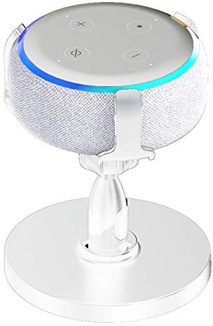 SoulQ - Soporte de mesa para Echo Dot 3ª generación, soporte ajustable de 360 ° para altavoces de hogar inteligente, visibilidad de sonido y apariencia, accesorios Clever Dot