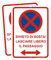 2pz Cartello Metallo SEGNALETICA Nessun Segno di Parcheggio, Segnale Alluminio, 180 * 250mm