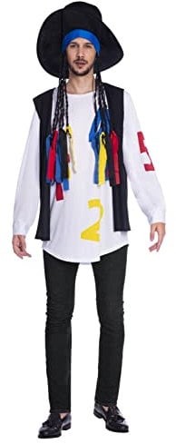 amscan 9906857 - Men's 1980's Pop Icon Adults Fancy Dress Costume Size: Medium