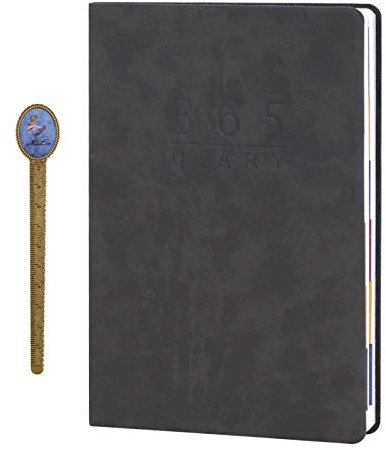YJZQ Terminplaner 2021, A5 Tagebuch Tagesplaner 2021 Kalender Softcover Tagebuch Liniert Notizbuch Kalendergeschäft Personal Organizer 365 Tage Reisetagebuch