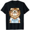 Süßer Löwe mit Nerd Brille Hippie Hipster Safari Zoo Afrika T-Shirt