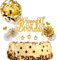 ENYACOS Cake Topper, Happy Birthday Tortendeko 60, Glitzer Cake Topper 60 Geburtstag, Happy 60.Birthday Kuchen Cupcake Topper, Gold Kuchen Dekoration für 60 Geburtstagsfeier Zubehör(60Gold)