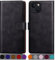 SUANPOT [RFID Schutz für iPhone 14 6.1 Hülle PU Leder Handyhülle Lederhülle Klapphülle Kartenfach Flip Cover für Apple 14 Handy hülle Leather Wallet Phone Case Schwarz