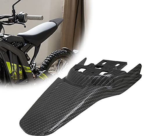 AnXin Heckkotflügel für Surron Upgrade Kohlefaser Motorrad hinten Kotflügel Schutz Verdicken ABS Kunststoff Kotflügel für Sur-Ron Surron X/S Elektro Dirt Bike in Schwarz