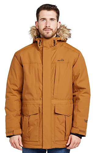 Peter Storm Men's Peter Parka III Waterproof Jacket with Faux Fur Trimmed Hood & 7 Utility Pockets, Breathable & Insulated Winter Coat, Walking, Hiking & Outdoor Recreation, 5000mm HH