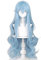 PRIOUTZ Für Rei Ayanami Cosplay Perücke Damen Lange Blau Halloween Anime Haar mit Pony Perückenkappe