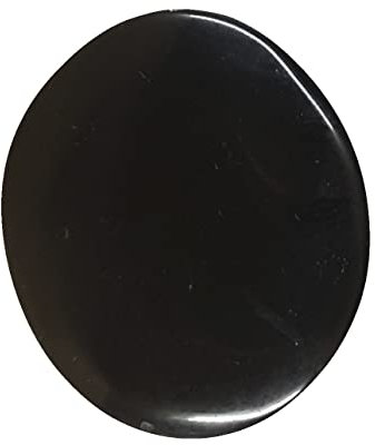 KRIO® - 1 x Flacher Edelstein Scheibenstein Handschmeichler Therapiestein Schmuckstein (Onyx)