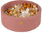 MEOWBABY Piscine à Balle pour bébé en Bouclé – Piscine à balles 90x30cm Douce avec 200 balles – Piscine a Balle Enfant, Rosa
