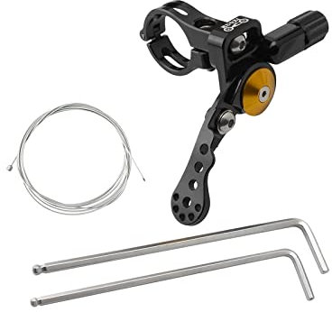 Baoblaze Fahrrad Dropper Post Remote Hebel Mountain Road Fahrrad Dropper Sattelstütze Hebel Remote Radfahren Zubehör Controller Aluminiumlegierung mit, 22,2 mm Schwarz