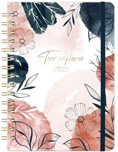 Calendar 2025-2026 - Calendar from August 2025 to Jul 2026, Diary 2025-2026, A5 with Inner Pocket, Elastic Closure, Calendar 2025-2026, Book Calendar, 21.3 x 14.7 cm