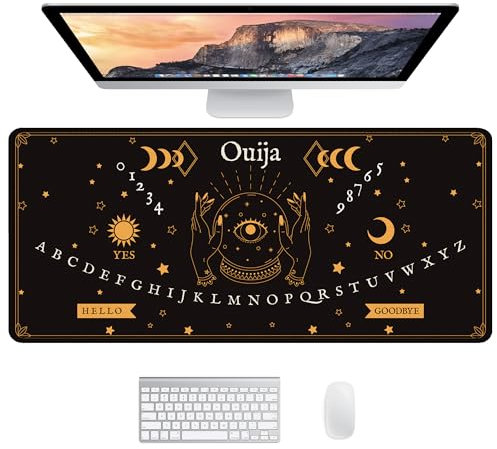 JJ PRIME - Non Slip Desk Mat Large Mouse Mat Gaming Mat | Computer Mat for Desk Protector Mat | Gaming Mouse Pad Smooth Surface | Desk Pad Large Mouse Pad | XXL Mouse Mat, 90 x 40cm (Ouija)