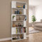 FIRBNUS Bücherregal/Raumteiler 80x24x192 cm Raumteiler Holz Bücherregal Holz Bücherregal Schmal Wohnzimmer Möbel Raumteiler Stehend Raumteiler Regal Raumteiler Trennwand Hochglanz-Weiß
