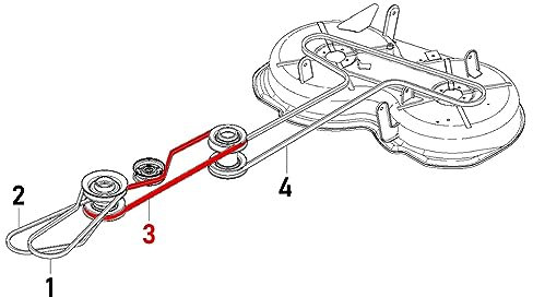 Federal 40 Keilriemen 589532801 oder 575225501 passend für Rasentraktor Husqvarna Rider 111 B, 111 B5, 112 C, 112 C5