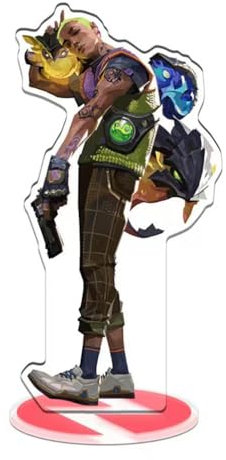 NIRBO Valorant Standfigur, Valorant-Ständermodell, Acryl-Ornamente, Sammlungen, Spiel-Acryl-Ornamente, Standee-Charakter-Dekorationen für Fans (01) (Gekko)