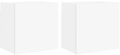 vidaXL TV-Wandschränke 2 STK. Weiß 40,5x30x40 cm Holzwerkstoff