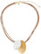 Leslii Damen-Kette Kurze Kette Match Bicolor Lederlook-Bänder Leder-Kette braune Modeschmuck-Kette Gold Braun