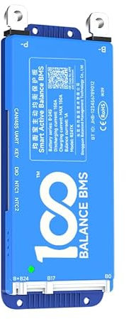 100BALANCE 150A Smart BMS mit Active Balancer und integrierter Bluetooth APP/UART für Lithium Akku NCM/LFP/LTO Pack (BT+UART+CAN, 150A 8-24S)