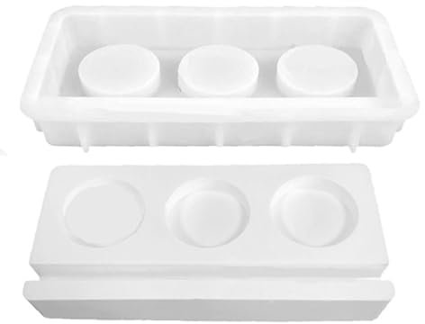 ALEFBET Silikonformen Gießformen, Silikonform Kerzenhalter Groß, Neues Konzept zur Herstellung Ihrer eigenen Kerzenhalter, Gipsformen zum Gießen (Sockel - Rechteck)