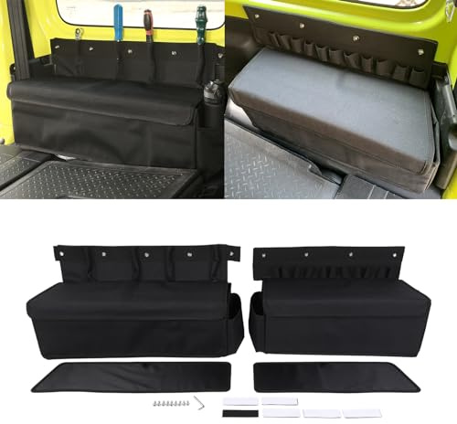 GMDUHK Auto Seiten Kofferraum-Organizer, Heckklappe Ablagebox für Suzuki Jimny JB64 JB74 2019-2024 (Oxford-Stoff 2pcs)