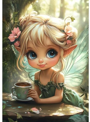 MXJSUA DIY 5D Diamond Painting, Hermosa Hada Diamond Painting Kit Completo, Manualidades Adultos Diamond Painting Para Decoración De Pared Del Hogar 30x40cm