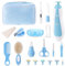 Megainvo Set Cuidado Bebe Recien Nacido, 24 in 1 Kit Higiene para Bebes, Lima Uñas Bebé Eléctrica, Cepillos y Peines para bebés,Tijeras Uñas de Bebé, Set Higiene Recien Nacido Portátil de Bebé