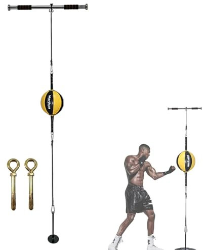 Quiet Punch Doorway Punching Bag, Double End Bag & Boxing Reflex Ball For Door Frame Ceiling Floor, Hanging Relief Stress Fitness Venting Ball, Inflatable Training Striking Bag For Gym/home/Boxing Gym