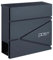 SCBTGKLN Briefkasten, Briefkasten Anthrazit, Briefkasten Edelstahl, Briefkasten mit Zeitungsfach, Abschließbare Briefkästen mit Schlüssel, Hausbriefkasten mit Zeitungshalter(Black,Small)