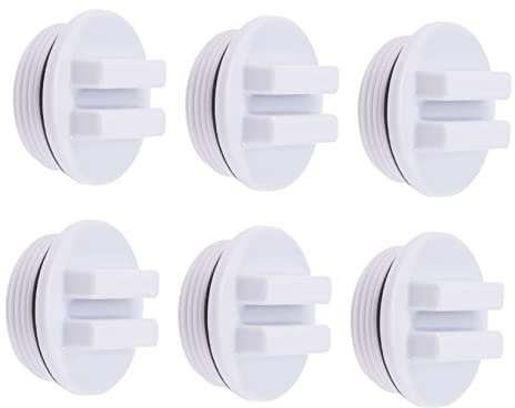 CAXUSD 1 Satz Frostschutzstopfen Für Schwimmbecken Pool-Skimmer-stecker Messgerät Ablassschraube Netz Bausatz Stopper Leck Beheben Platte Pools Wassergespeister Mast Scoop Gummi Weiß 6st