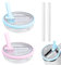 2Pack 40oz Leak Proof Lid with Straw for Stanley Replacement, Tumbler Flip Straw Lid for Stanley Accessories, Silicone Foldable Cup Lids, Reusable Threaded Cup (Purple+Blue)