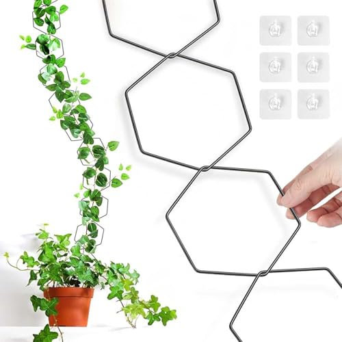 1 juego de 18 enrejados de cadena para plantas trepadoras, ideal para filodendro y más, marco de metal revestido, perfecto para jardineros y amantes de las plantas, ideal para regalo de inauguración