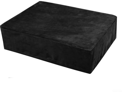 Whychstore Turntable Dust Covers, Record Player Waterproof Dust Cover, Turntable Short Pile Cloth Cover, for AT-LP120XUS (43 * 33 * 13cm) (Black)