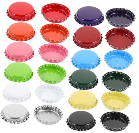 Tofficu Bouchons de Bouteille en Fer Colorés Design Polyvalent et Solide 60 Pièces pour Loisirs Créatifs Diy pour Décoration Murale et Création Artisanale