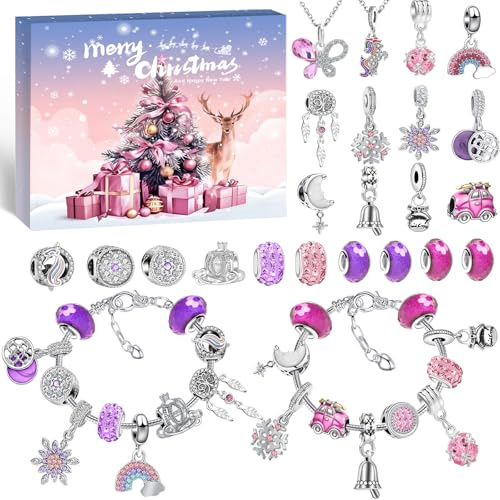 Weihnachts-Adventskalender 2026 mit 24 Schmuckgeschenken Adventskalender mitSchmuckgeschenken,Weihnachtsgeschenken und Geburtstagsüberraschungen (Armband-25-fen)