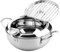 SOLUSTRE 1 pièce Friteuse à Induction avec Couvercle et Thermomètre Friteuse Contrôlable à Basse Température pour