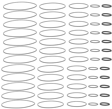 Toddmomy Kassettenrekorderriemen mit 100 Stück Gemischte Flachgummiriemen aus Gummi Flexible Größen bis 190mm und Stabile Traktion für Audiogeräte Reparatur und Wartung