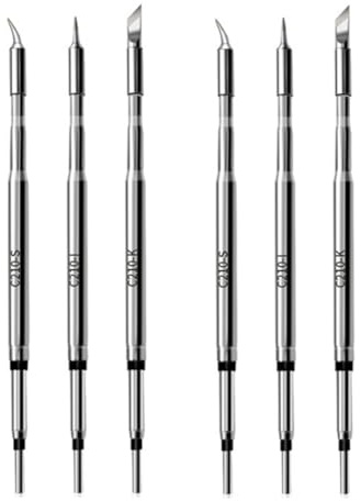 Pinafresa 6pcs C210 Soldering Tips, Replacement Soldering Tips for T1 Max, C210-K/I/Is, Soldering Tips for Soldering Iron