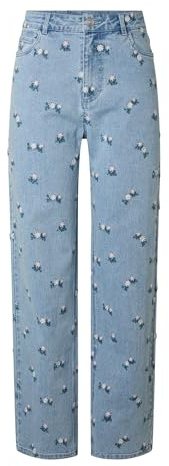 PIECES Female Straight Fit Jeans PCFLORA HW